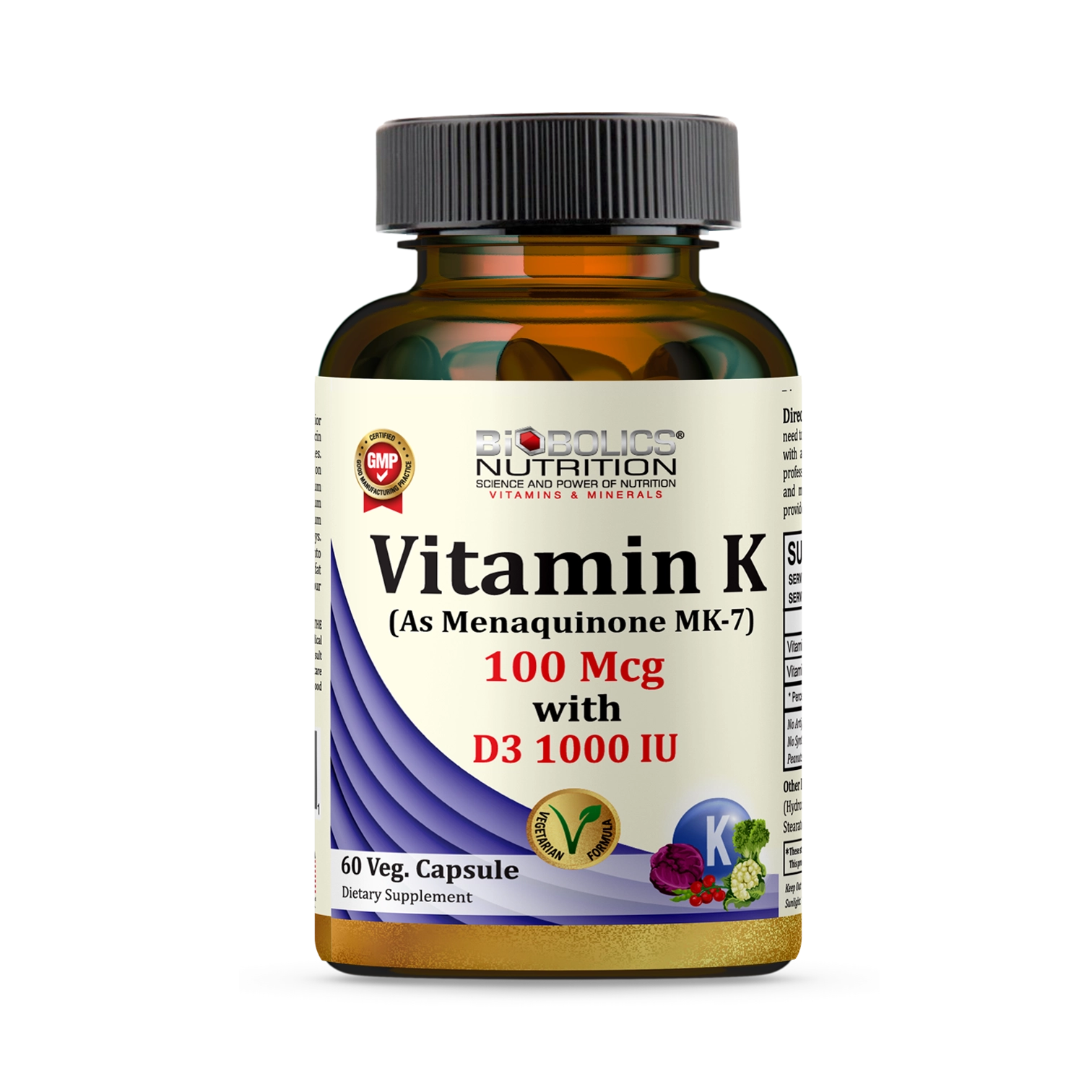 Vitamin K 100 mcg with D3 1000 IU